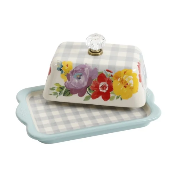 ๐บ New Pioneer Woman Sweet Romance Blossoms DOUBLE Butter Dish/Tray - Picture 4 of 7